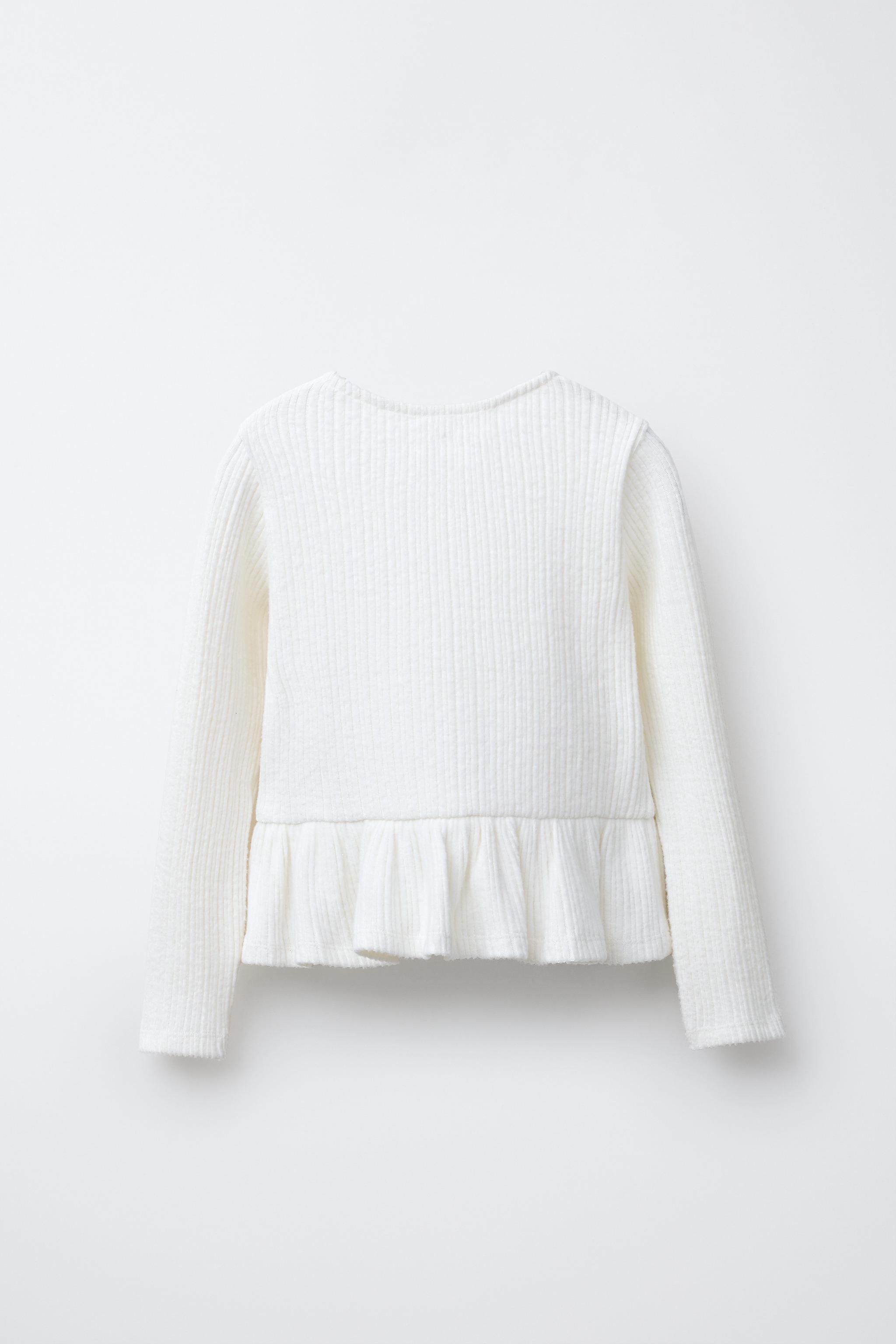 RIBBED SOFT TOUCH SHIRT WITH BOWS